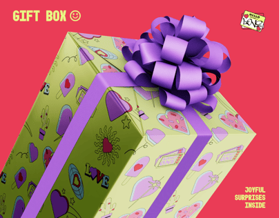 Free Gift Box 3D mockup. Create presentations using Online Mockup Generator.