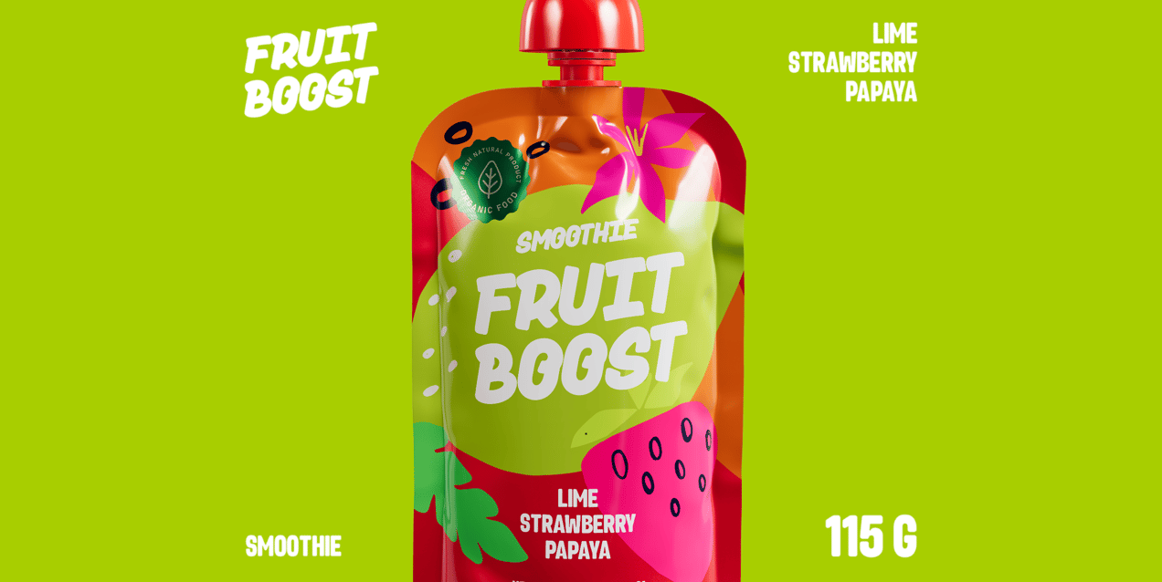 ProVisual — Baby food Pouch, Spout Pouch with Nozzle 100ml Doypack 3D mockup