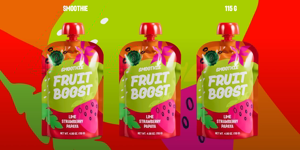 Baby food Pouch 100ml Doypack. 3D model. Edit Online. ProVisual.