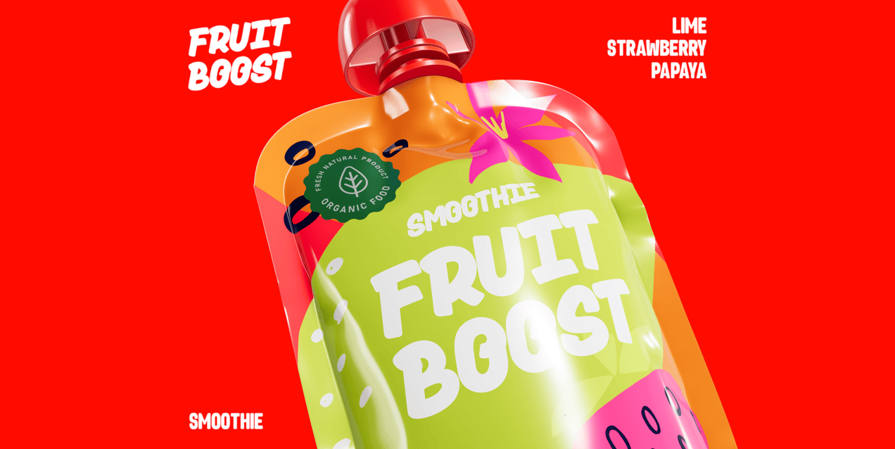Baby food Pouch 100ml Doypack. 3D model. Edit Online. ProVisual.
