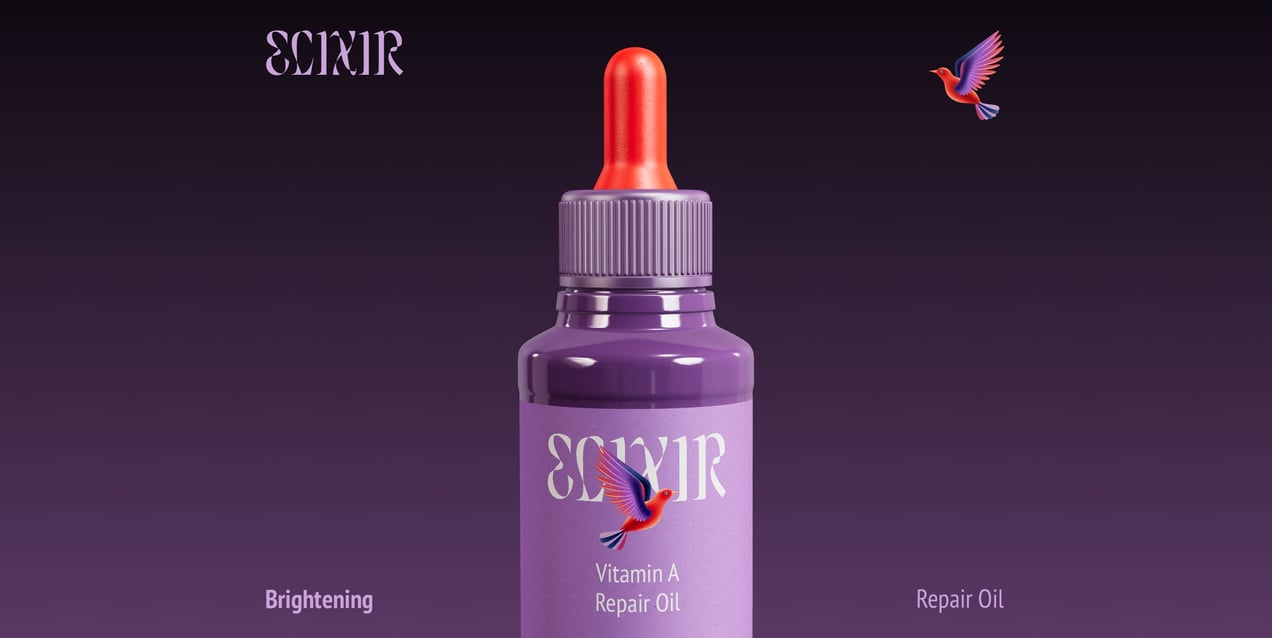 Dropper Bottle. Cosmetic Bottle. 3D model. ProVisual. 