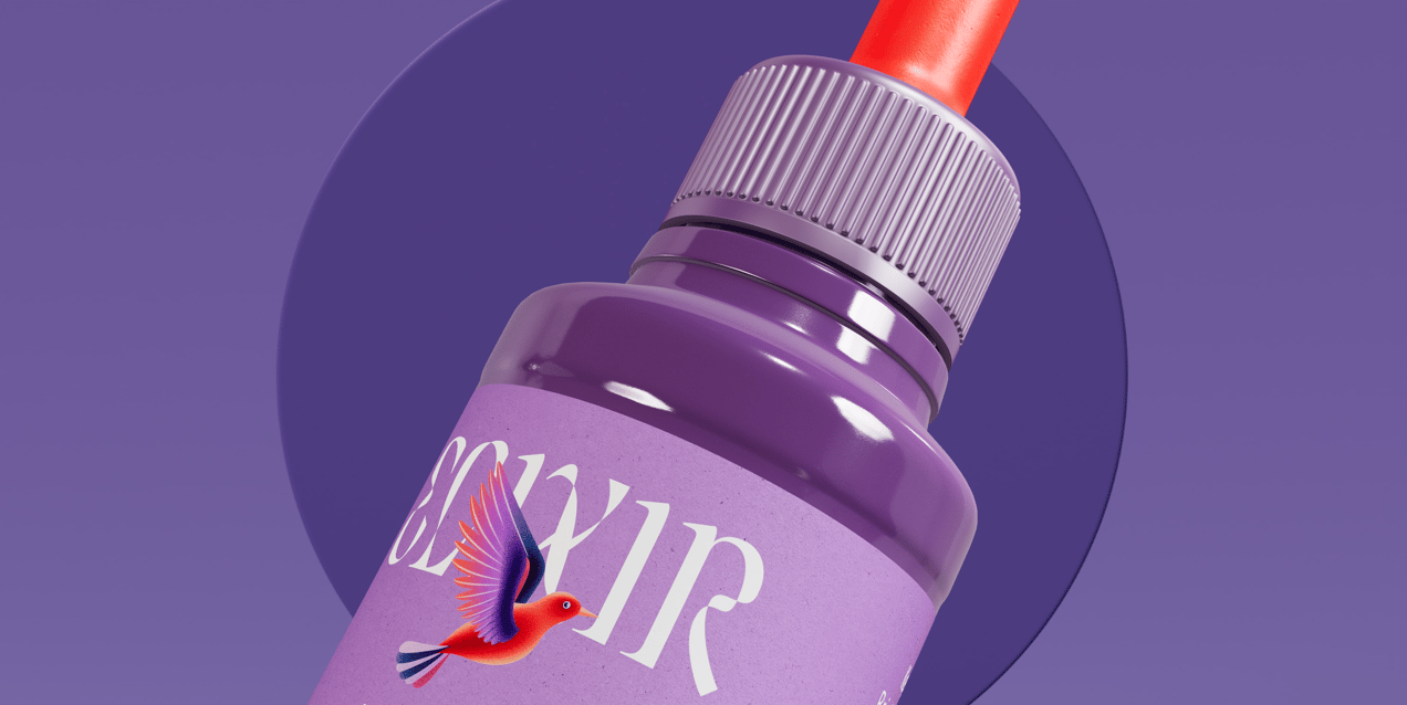 Dropper Bottle. Cosmetic Bottle. 3D model. ProVisual. 