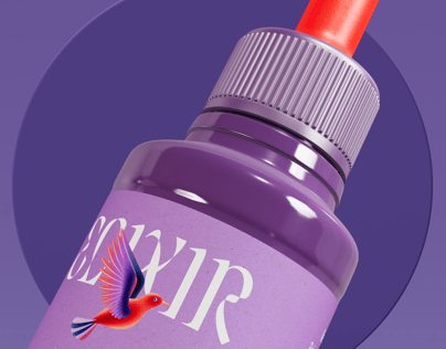 Dropper Bottle. Cosmetic Bottle. 3D model. ProVisual. 