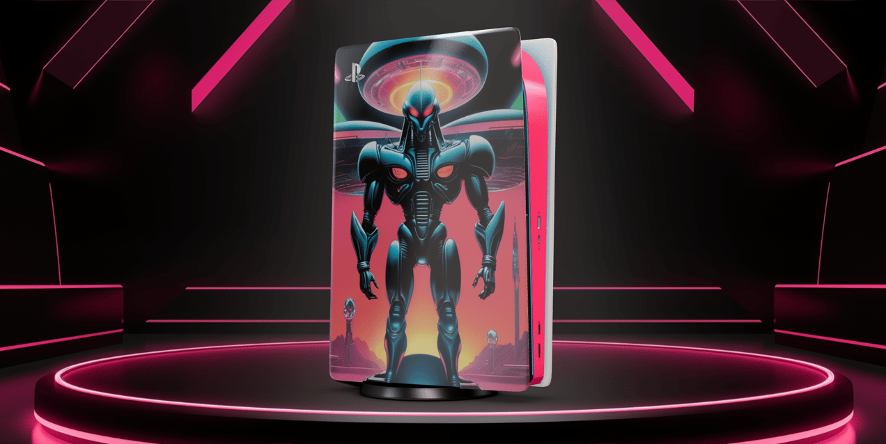 Free Playstation 5 3D mockup. Create presentations using Online Mockup Generator.