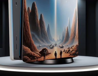 Free Playstation 5 3D mockup. Create presentations using Online Mockup Generator.