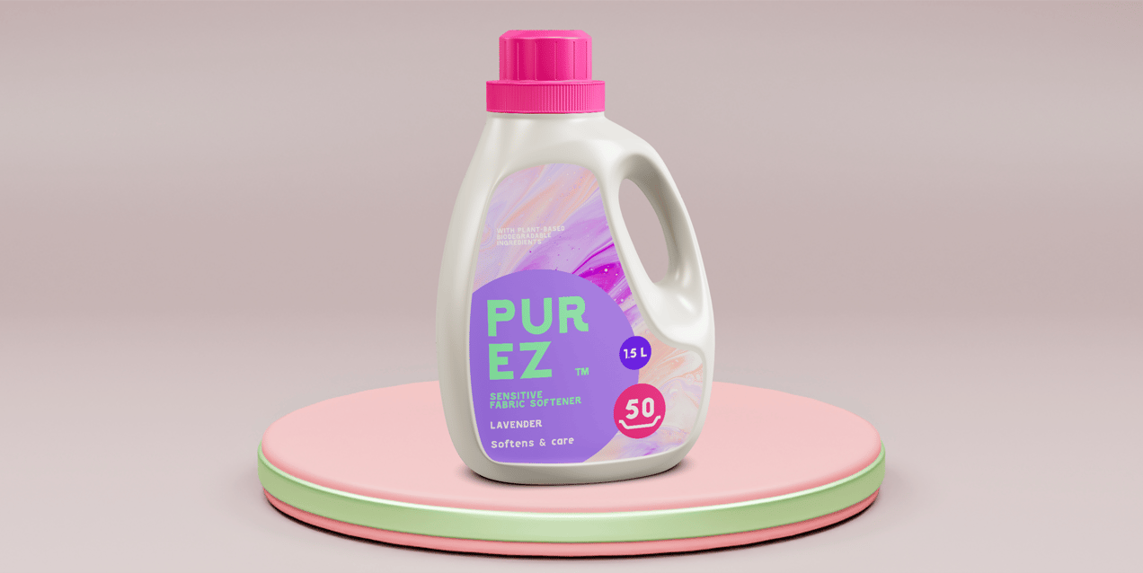 Fabric Softener, Detergent Bottle Mockup. Edit online!