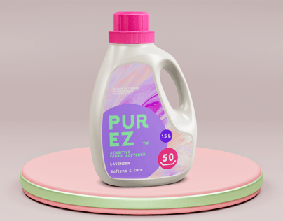 Fabric Softener, Detergent Bottle Mockup. Edit online!