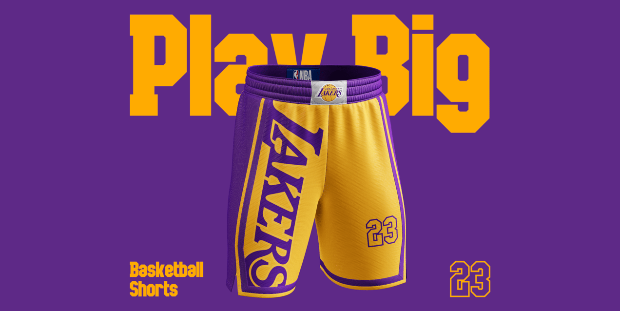 Basketball Shorts. Men's Shorts. 3D model. ProVisual. 