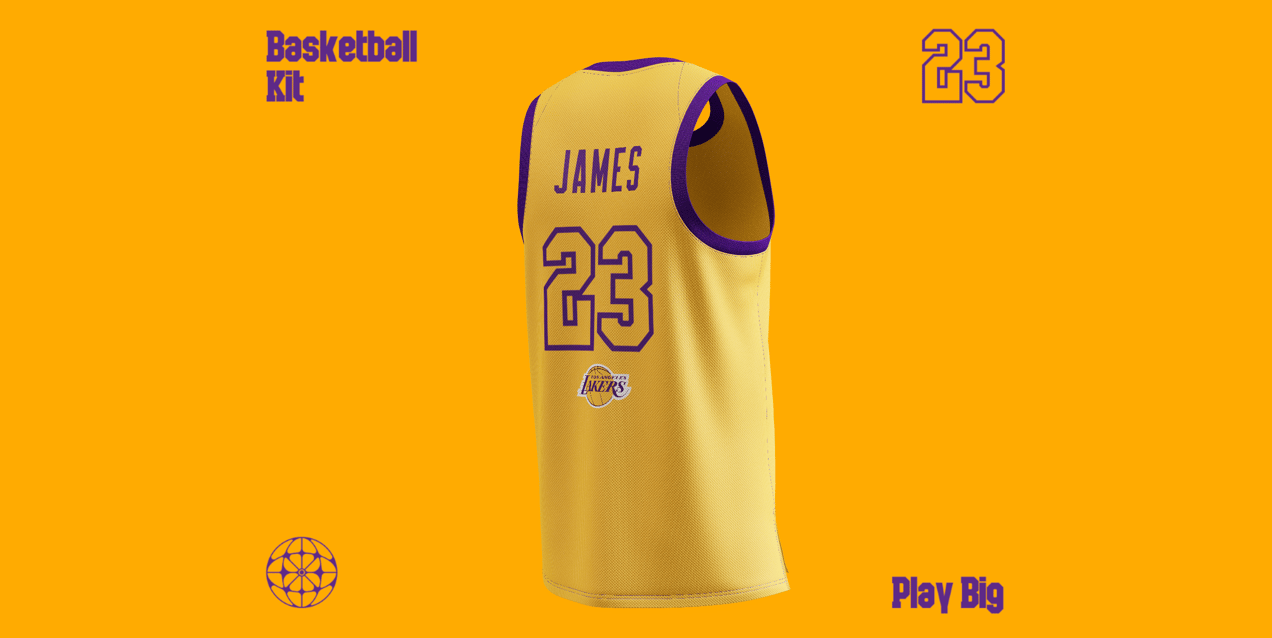 Free Basketball Jersey 3D mockup. Create presentations using Online Mockup Generator.