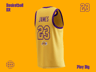 Free Basketball Jersey 3D mockup. Create presentations using Online Mockup Generator.