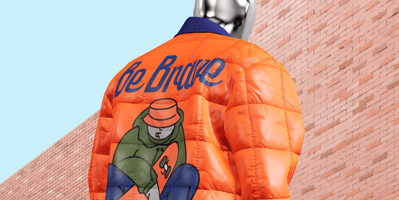 Free Jacket Mockup 3D mockup. Create presentations using Online Mockup Generator.