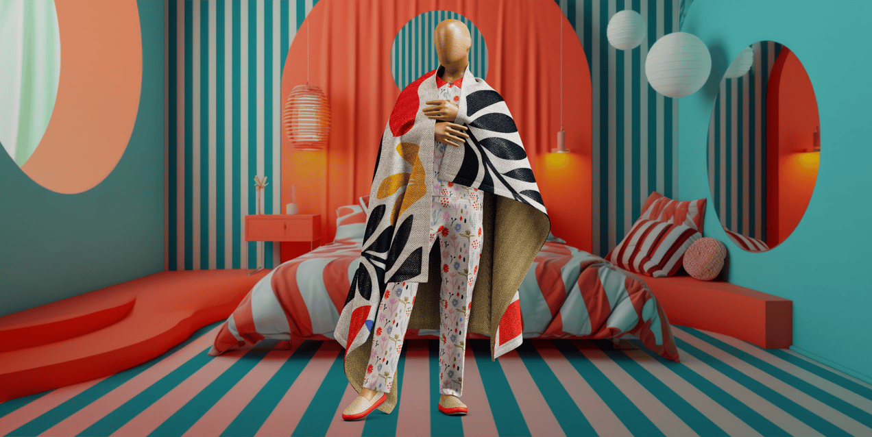 Free Blanket 3D mockup. Create presentations using Online Mockup Generator.