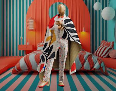 Free Blanket 3D mockup. Create presentations using Online Mockup Generator.