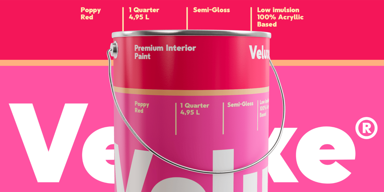 Metal Paint Bucket mockup. 3D model. ProVisual.