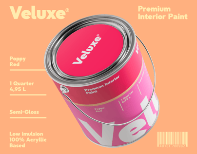 Metal Paint Bucket mockup. 3D model. ProVisual.