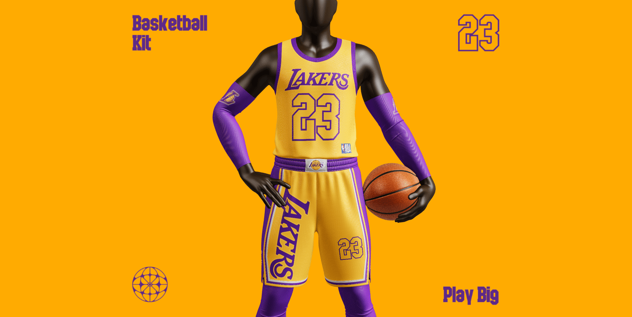 Free Basketball Uniform 3D mockup. Create presentations using Online Mockup Generator.