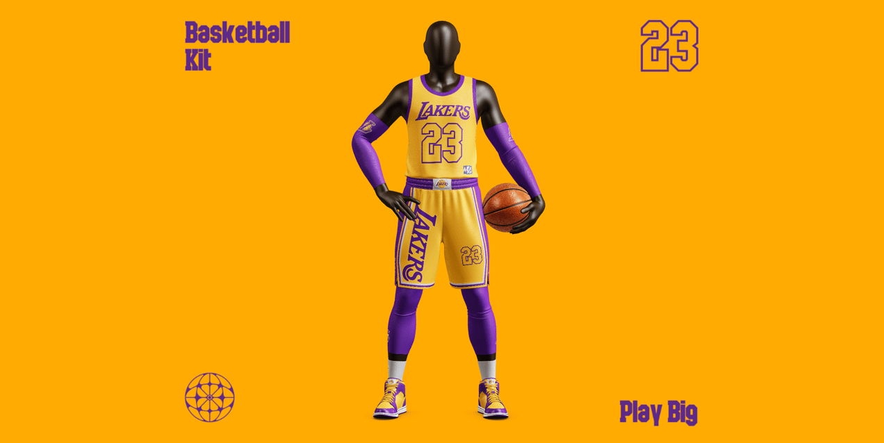 Free Basketball Uniform 3D mockup. Create presentations using Online Mockup Generator.