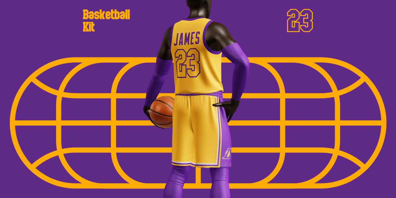 Free Basketball Uniform 3D mockup. Create presentations using Online Mockup Generator.