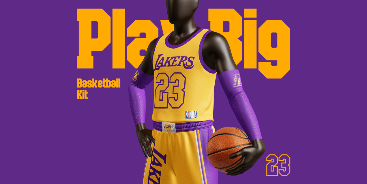 Free Basketball Uniform 3D mockup. Create presentations using Online Mockup Generator.