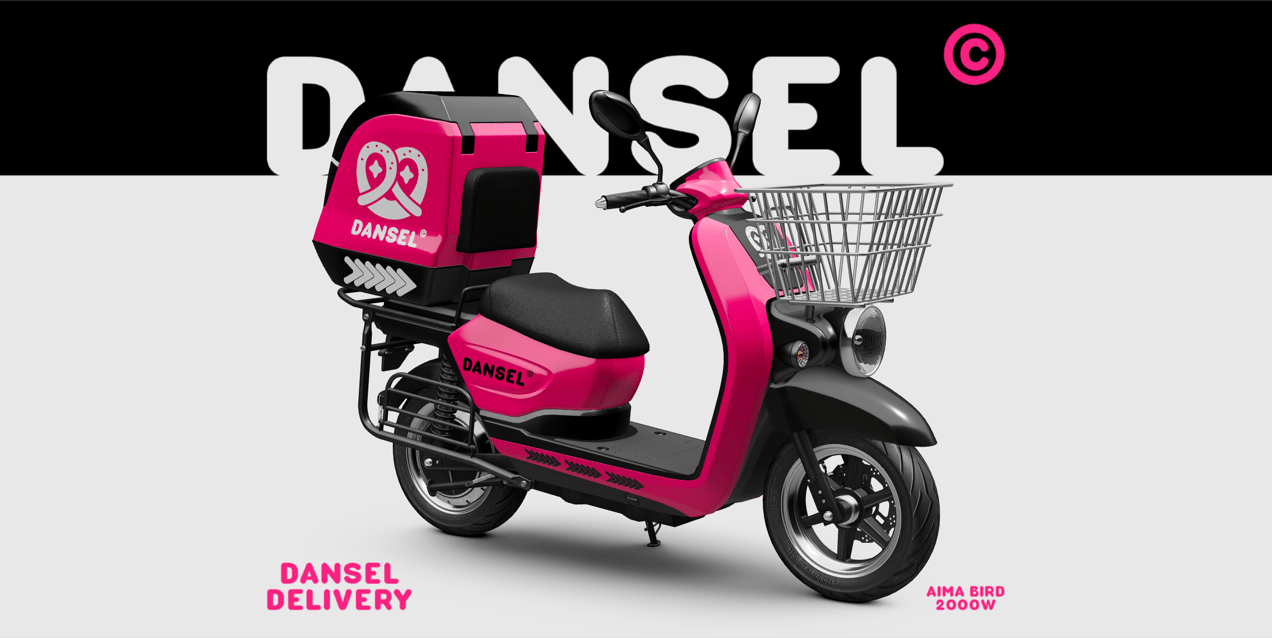 ProVisual — Food Delivery Scooter Aima Bird 2000W 3D mockup