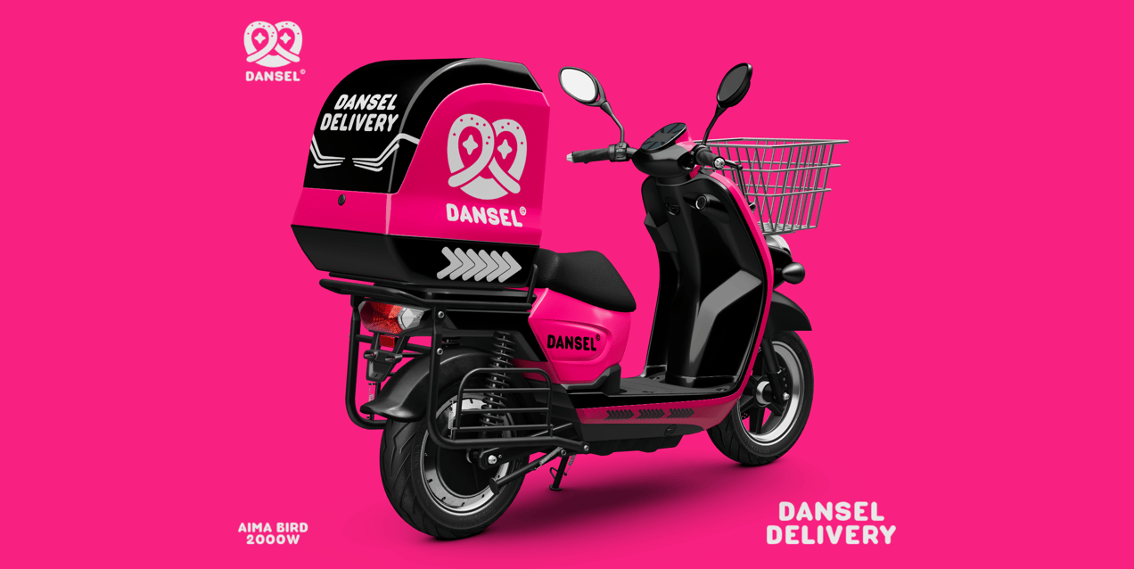 Food Delivery Scooter 3D model. Aima Bird 2000W. ProVisual.