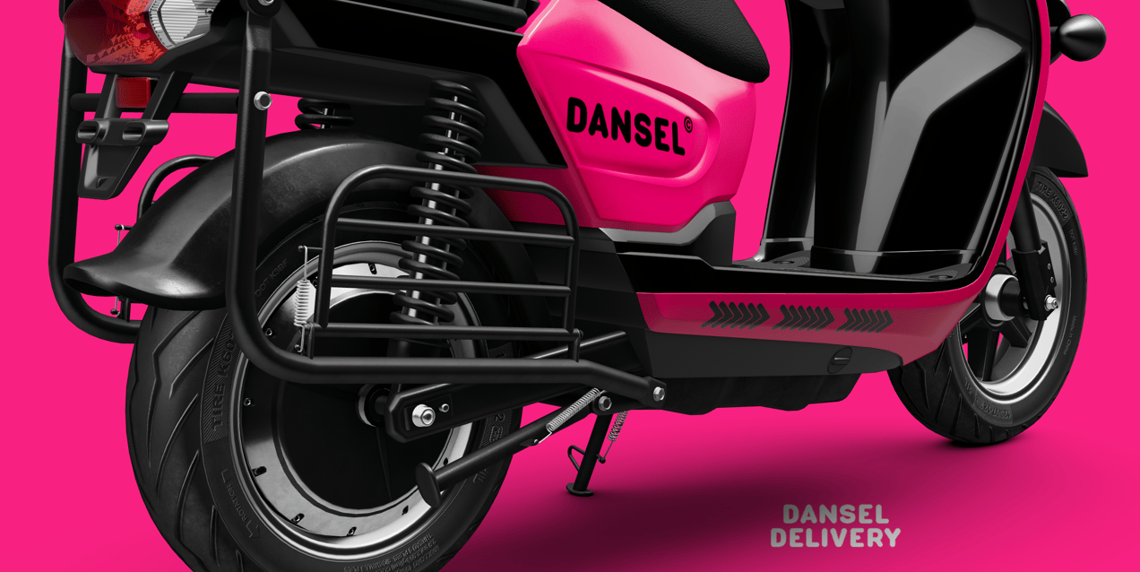 Food Delivery Scooter 3D model. Aima Bird 2000W. ProVisual.