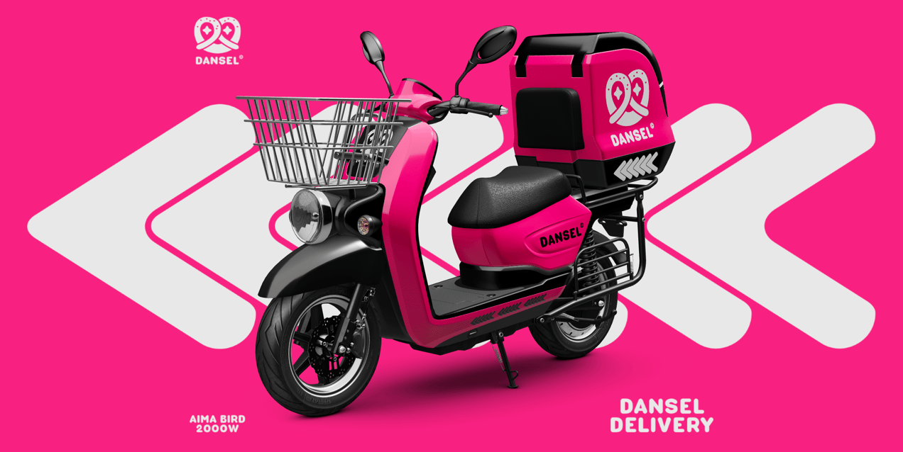 Food Delivery Scooter 3D model. Aima Bird 2000W. ProVisual.