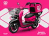 Food Delivery Scooter 3D model. Aima Bird 2000W. ProVisual.