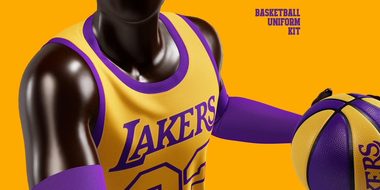Free Basketball Uniform 3D mockup. Create presentations using Online Mockup Generator.