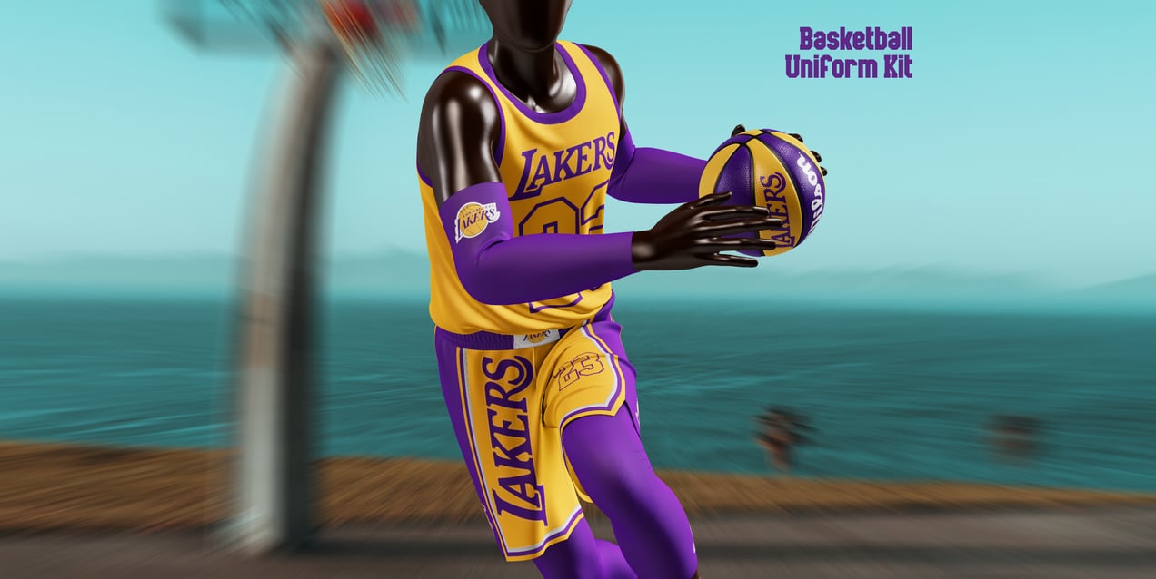 Free Basketball Uniform 3D mockup. Create presentations using Online Mockup Generator.