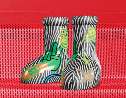 Big Red Boots. 3D model. ProVisual.