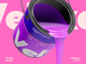 Metal Bucket Pouring Paint. 3D model. ProVisual. 