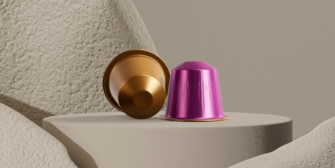 Free Coffee Pod 3D mockup. Create presentations using Online Mockup Generator.