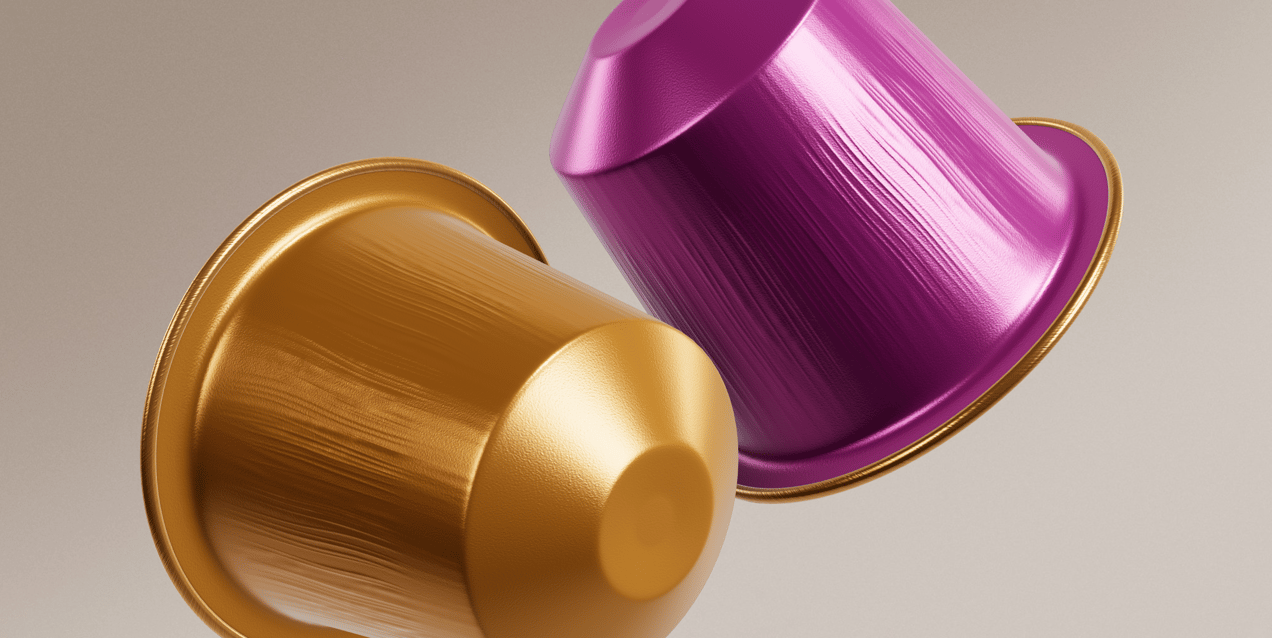 Free Coffee Pod 3D mockup. Create presentations using Online Mockup Generator.