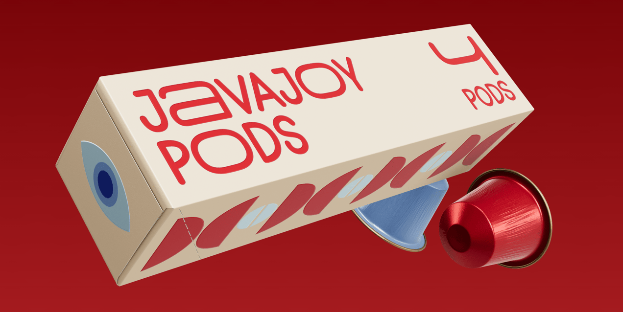 Coffee Pods with Box. Box Mockup. 3D model. ProVisual. 