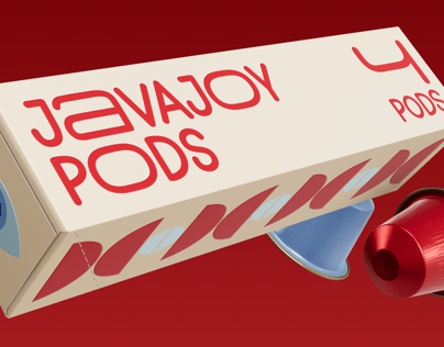 Coffee Pods with Box. Box Mockup. 3D model. ProVisual. 
