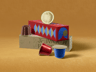 Two Boxes with Coffee Pods. 3D model. ProVisual. 