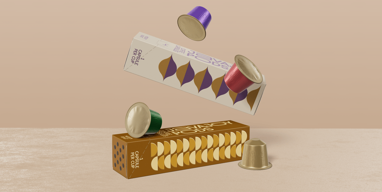 Two Boxes with Coffee Pods. 3D model. ProVisual.