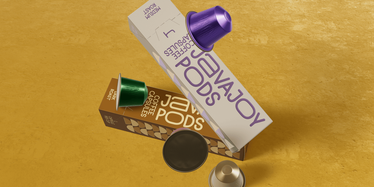 Two Boxes with Coffee Pods. 3D model. ProVisual.