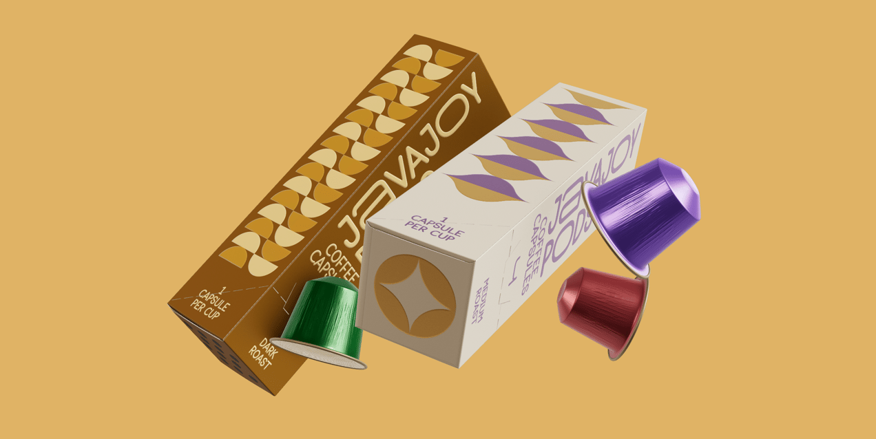 Two Boxes with Coffee Pods. 3D model. ProVisual.