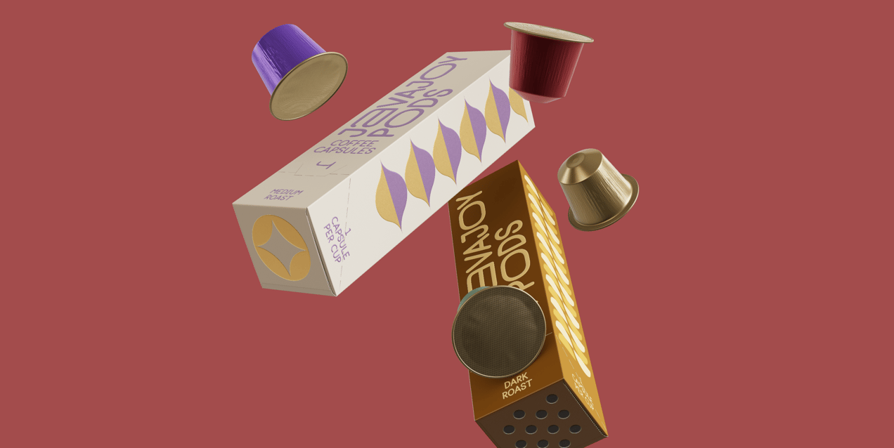 Two Boxes with Coffee Pods. 3D model. ProVisual.