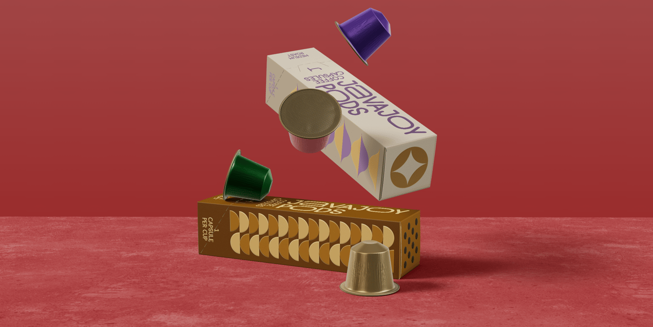 ProVisual — Two Boxes with Coffee Pods 3D mockup