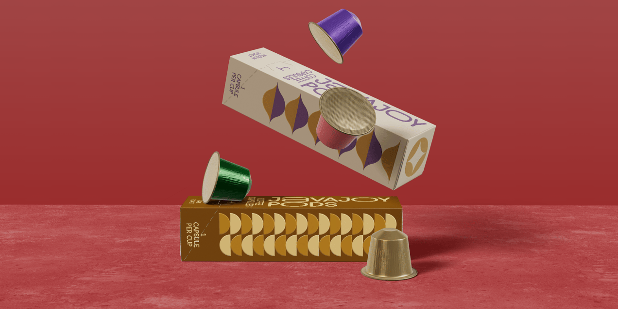 Two Boxes with Coffee Pods. 3D model. ProVisual.