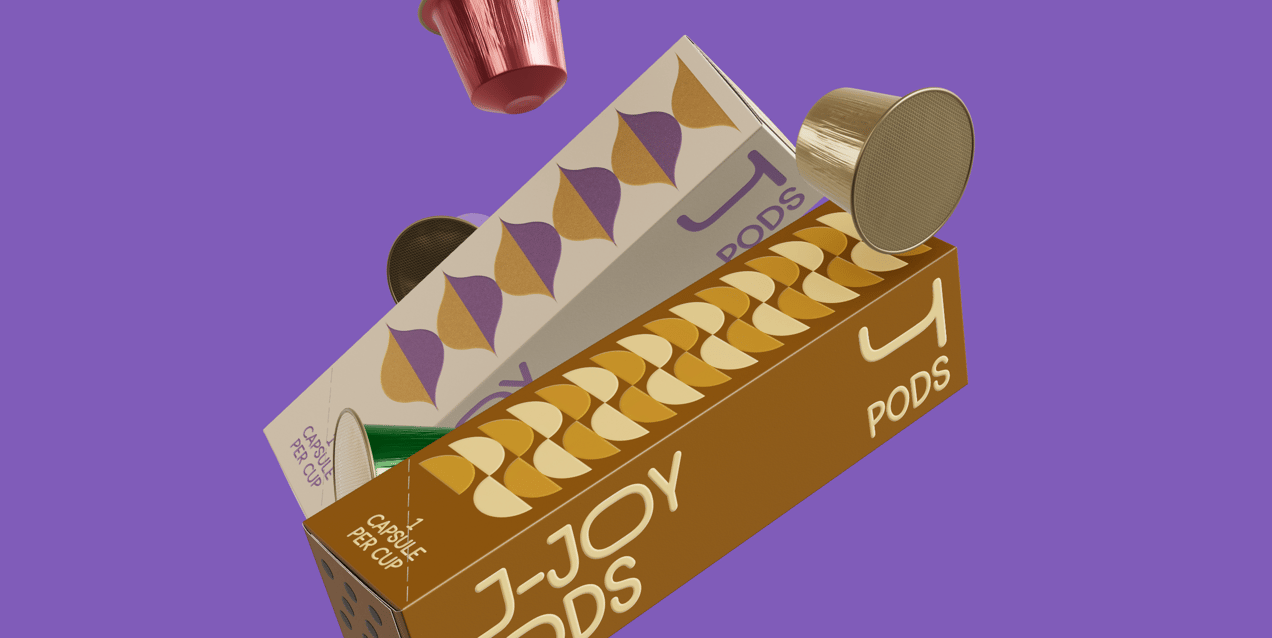 Two Boxes with Coffee Pods. 3D model. ProVisual.