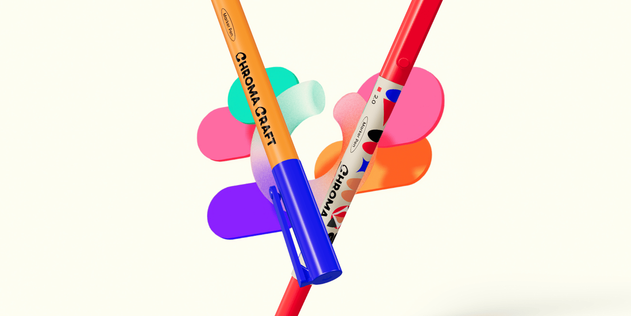 Free Pen 3D mockup. Create presentations using Online Mockup Generator.