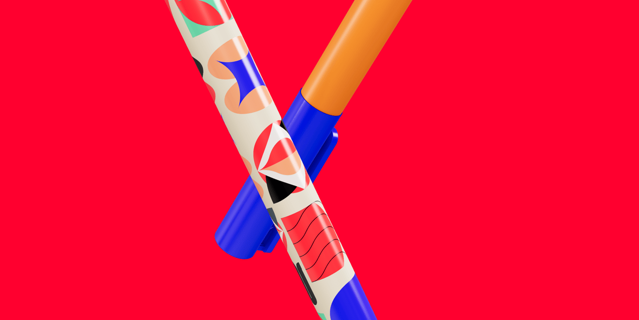 Free Pen 3D mockup. Create presentations using Online Mockup Generator.