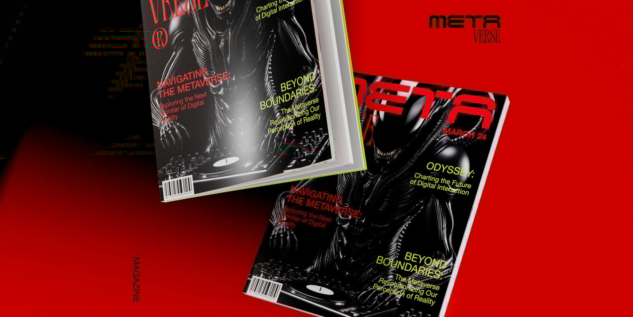 Magazine 3D mockup. Create presentations using Online Mockup Generator.