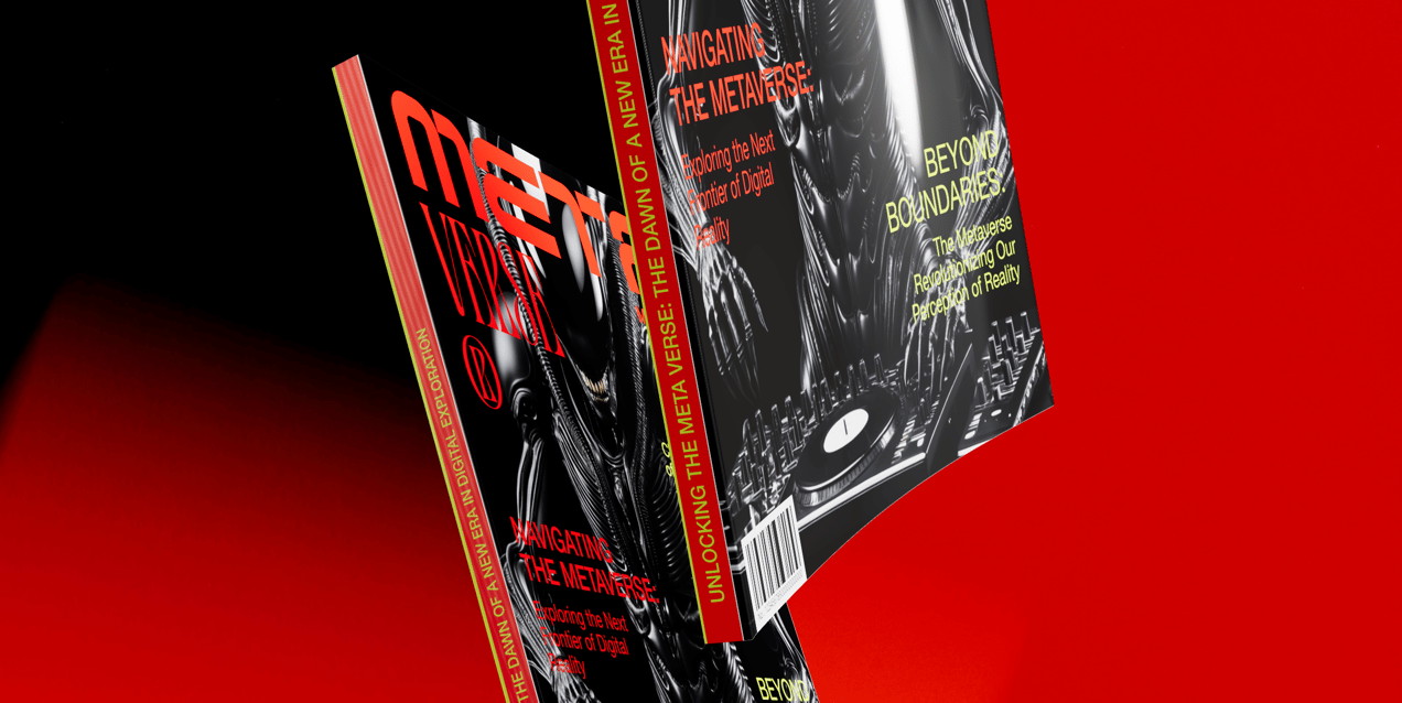 Magazine 3D mockup. Create presentations using Online Mockup Generator.