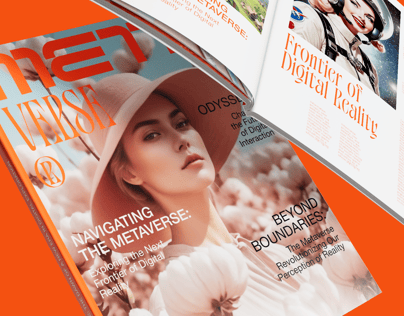 Magazine 3D mockup. Create presentations using Online Mockup Generator.
