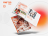 Magazine 3D mockup. Create presentations using Online Mockup Generator.